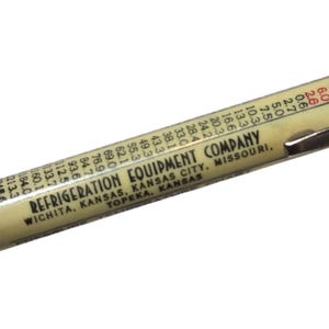 Vintage Refrigeration Equipment Company Advertising Pencil Wichita Kansas City