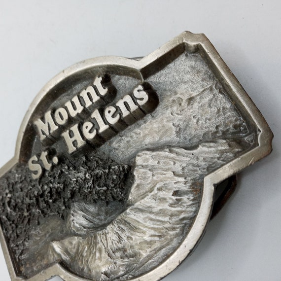 Mount St Helens Belt Buckle Vintage Volcano Strat… - image 7