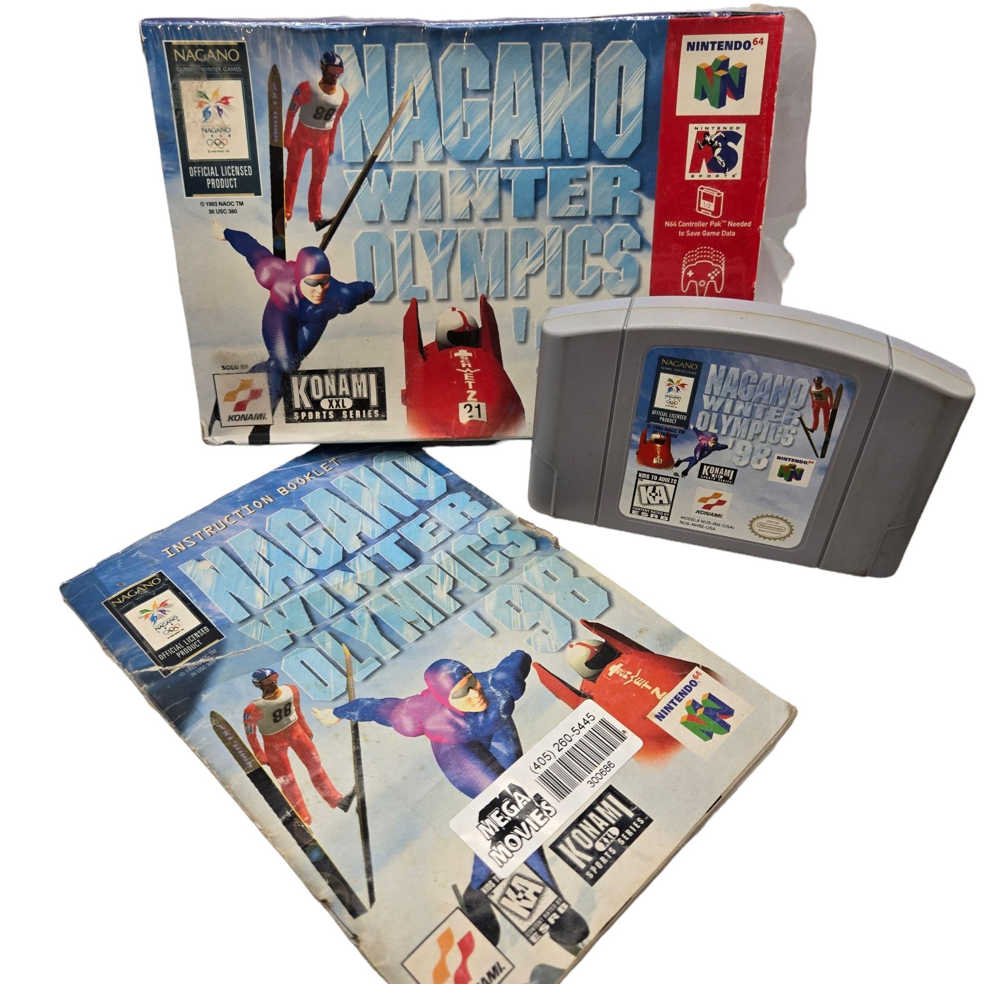 Nagano Winter Olympics 64 Game Vintage N64 Cartridge Instructions