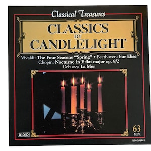 Classics By Candlelight CD Vivaldi Beethoven Chopin Debussy Classical Treasures
