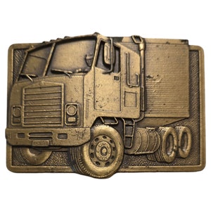 Cabover Truck Belt Buckle COE Bendix Advertising Promotional Semi Trucker Vintage