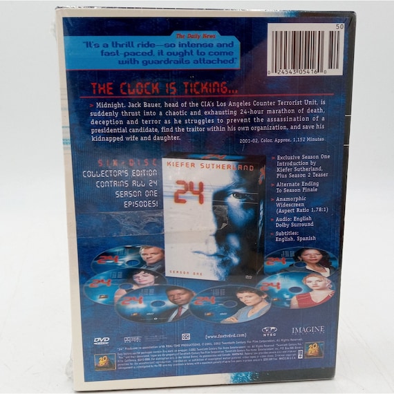 24 Season One DVD Collection Set Kiefer Sutherland 1152 Minutes TV
