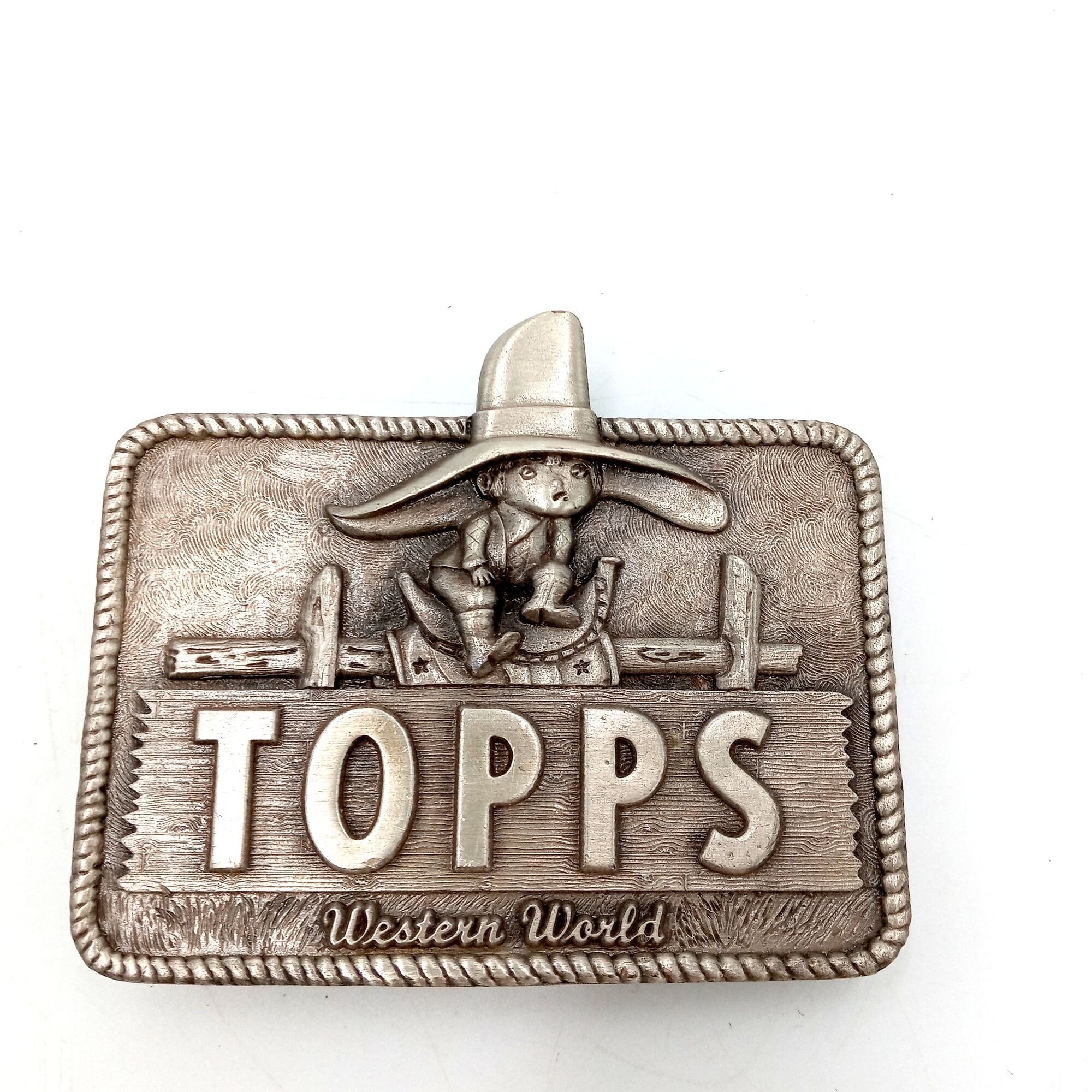 ?Vtg Hawtree Old Town San Diego cowboy buckle Rodeo Trophy Champion Bullfighter Buckle☆Alexandria  main image 3