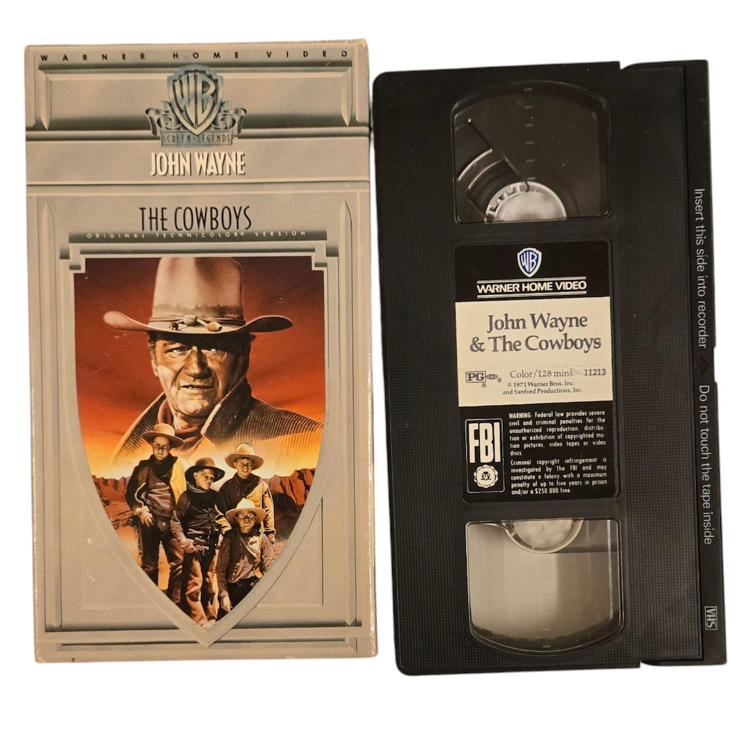 John Wayne the Cowboys Video VHS Tape Bruce Dern Robert Carradine - Etsy, image size:1080x1080