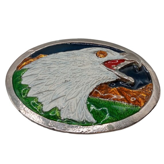 Bald Eagle Belt Buckle Vintage Rodeo Country Weste