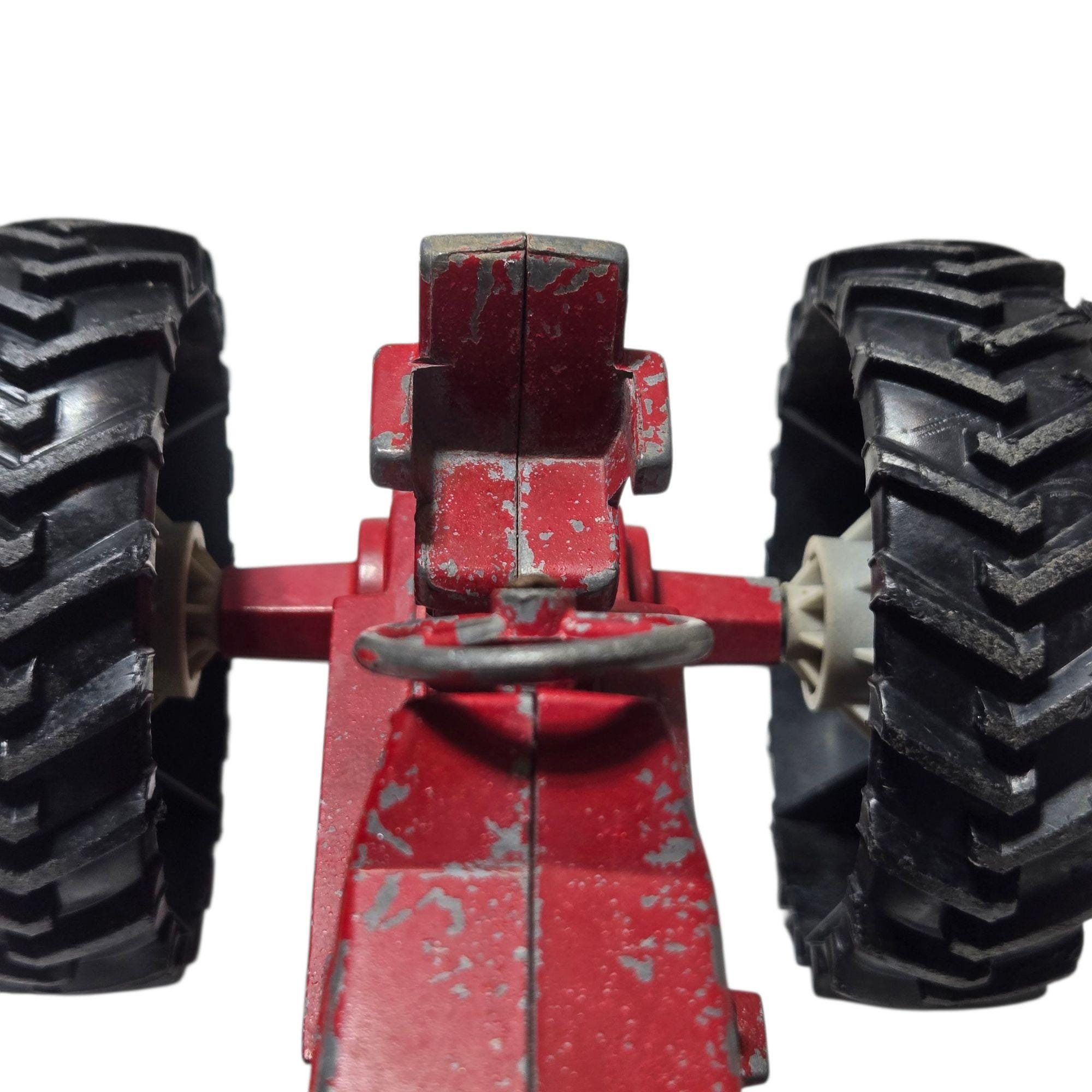 Vintage ERTL Red Toy Tractor Die-cast Model 8.5 Inch Retro Farm