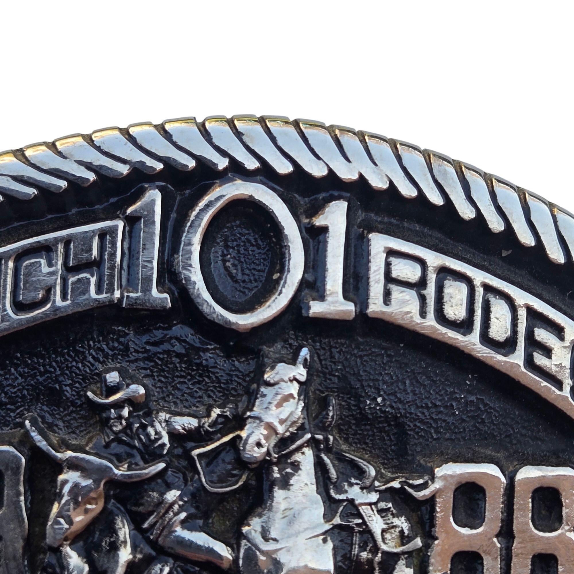 Past 101 Ranch Rodeo Queens 101 Ranch Rodeo Belt Buckle 1988 Ponca City Oklahoma Steer Wrestler ...