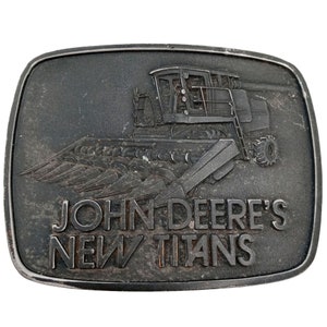 John Deere Belt Buckle New Titans Distressed 1978 Combine Farmcore Country Western