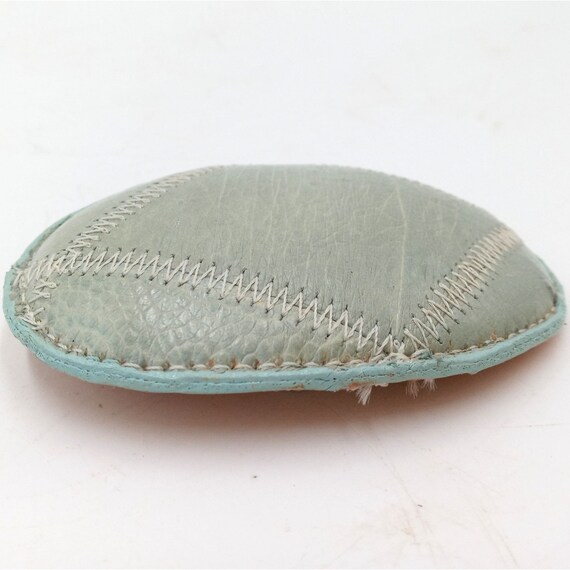 Light Blue Patchwork Exotic Eel Look Leather Belt… - image 4