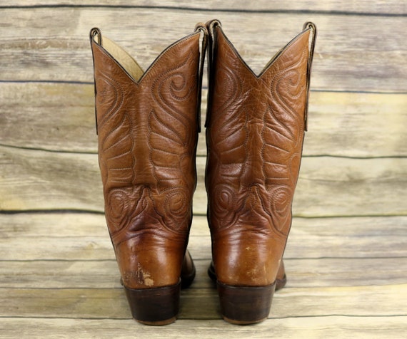 Loveless Cowboy Boots Custom Brown Leather Womens… - image 5