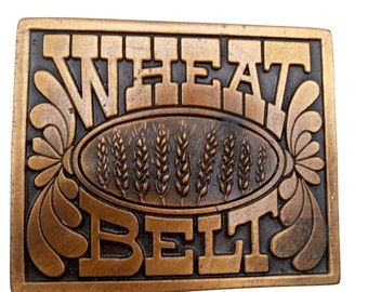 Wheat Belt Buckle Vintage Kansas Reiman Publications Foodie Promo Advertising