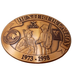 Hunter Education Belt Buckle 1998 Kansas Wildlife And Parks Buffalo Limited Edition