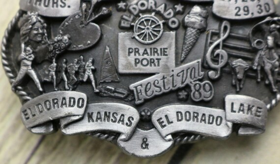 El Dorado Kansas Belt Buckle Prairie Port Lake Fe… - image 7