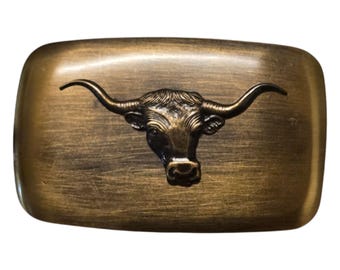 Longhorn Belt Buckle Vintage Chambers Cowboy Rodeo Country Western