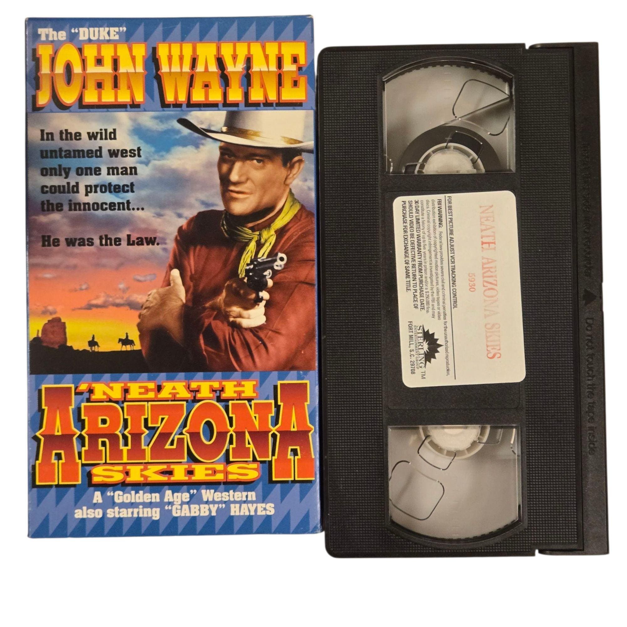 John Wayne Neath Arizona Skies VHS Western Movie Vintage Cowboy - Etsy