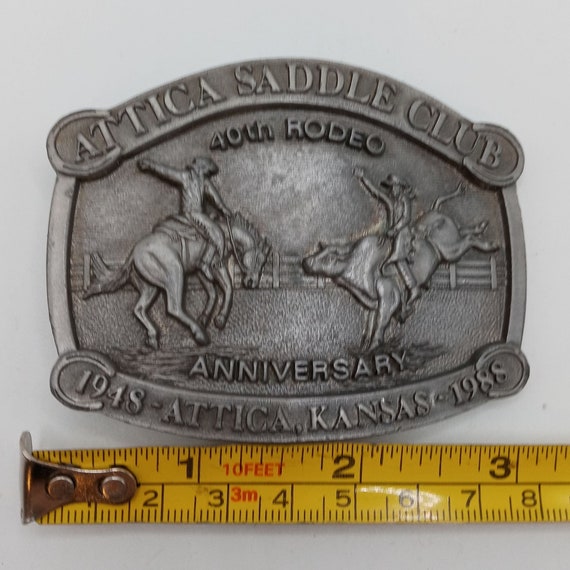 Attica KS Saddle Club Belt Buckle Rodeo Cowboy Bu… - image 7