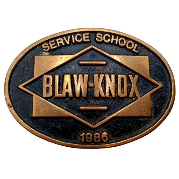 Blaw Knox Belt Buckle 1986 Service School Road Mac