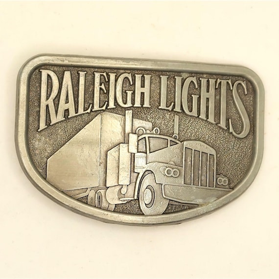 Raleigh Lights Belt Buckle Trucker Semi 