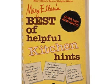 Mary Ellens Best Of Helpful Kitchen Hints Paperback Spiral Warner Books 1983