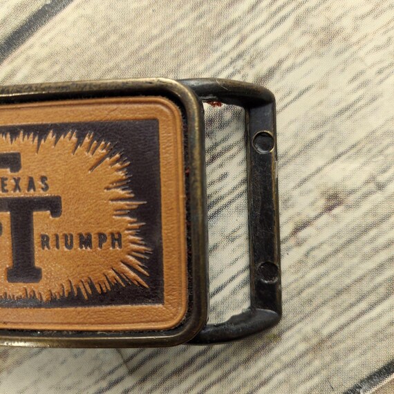 Texas Triumph Belt Buckle Vintage Western Rockabi… - image 2