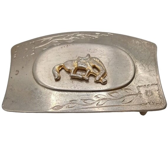 Vintage Western Horse Belt Buckle Cowboy Western … - image 8