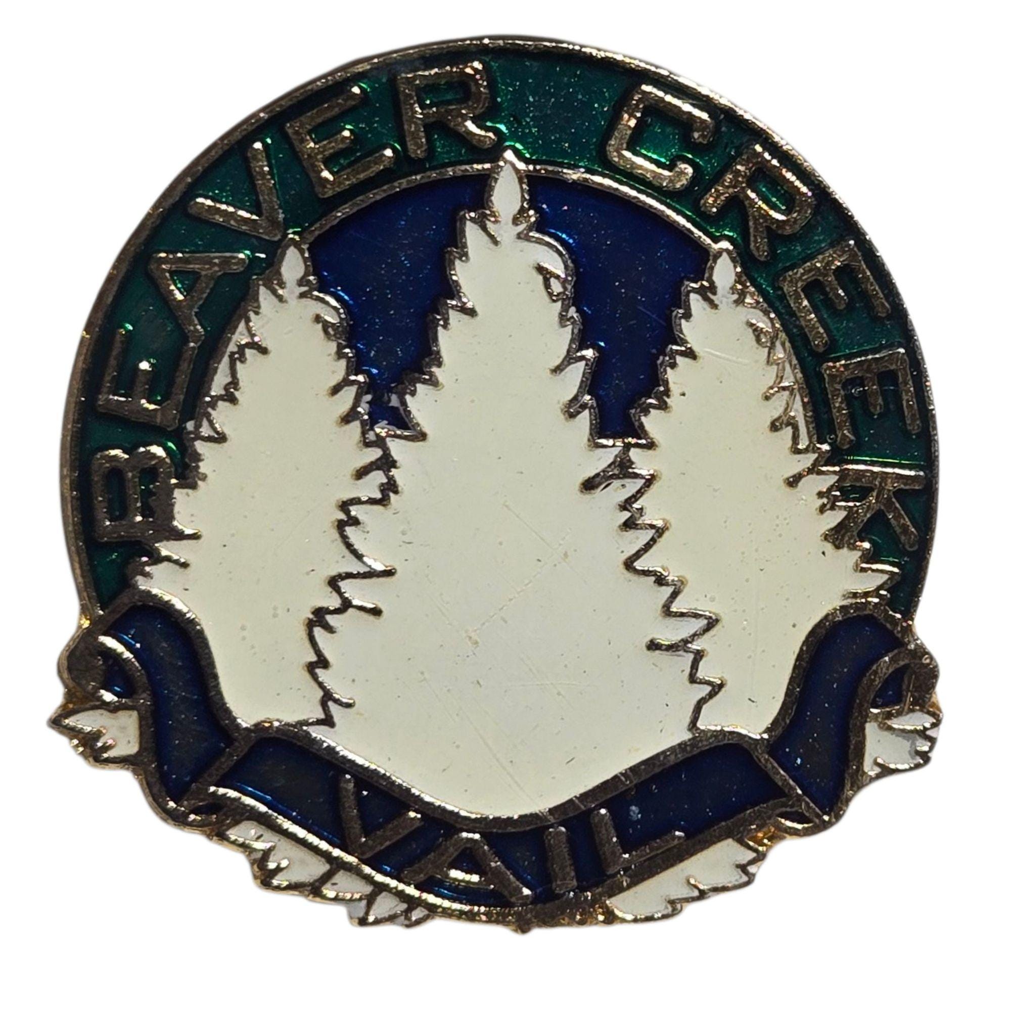 ビーバークリーク・ベイルお土産エナメルラペルピン ブルーグリーン 1