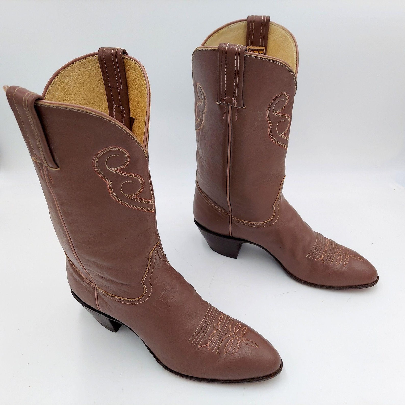 Hondo Womens Cowboy Boots Vintage 7 A Narrow Width Western Etsy