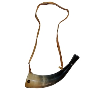 Vintage Black Powder Horn Muzzleloader Muzzleloading Canteen
