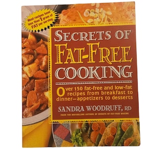 サンドラ・ウッドラフ著「脂肪ゼロ料理の秘密」ヴィンテージレシピ本