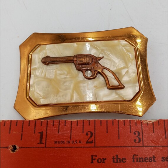 Western Pistol Belt Buckle Six Shooter Cowboy Cou… - image 4