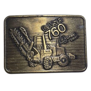 Case 760 Trencher Belt Buckle 4 Wheel Steer 1983 Limited Edition