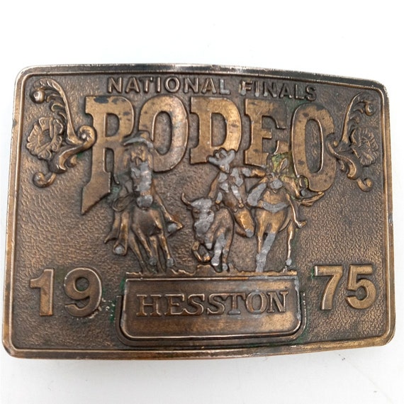 1975 Hesston Rodeo Belt Buckle National 