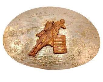 Barrel Racer Belt Buckle - Etsy
