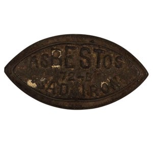 Vintage Asbestos 72B Sad Iron Cast Iron Door Stop Primitive Antique Decor Collectible