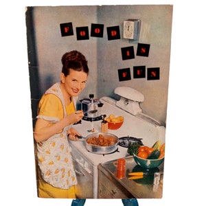Food Is Fun Cookbook Vintage American Gas Association Retro Recipe Book Kitchen Collectible
