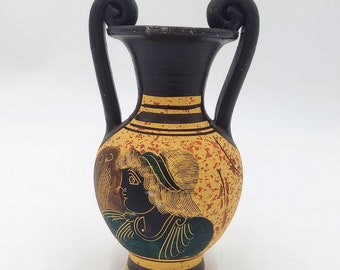 Vintage Greece Vase Reproduction Of 500 BC Handmade 5 Inch