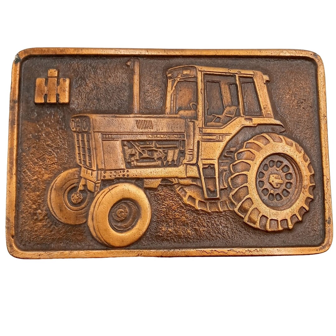International Harvester Belt Buckle IH Tractor Distressed Etsy