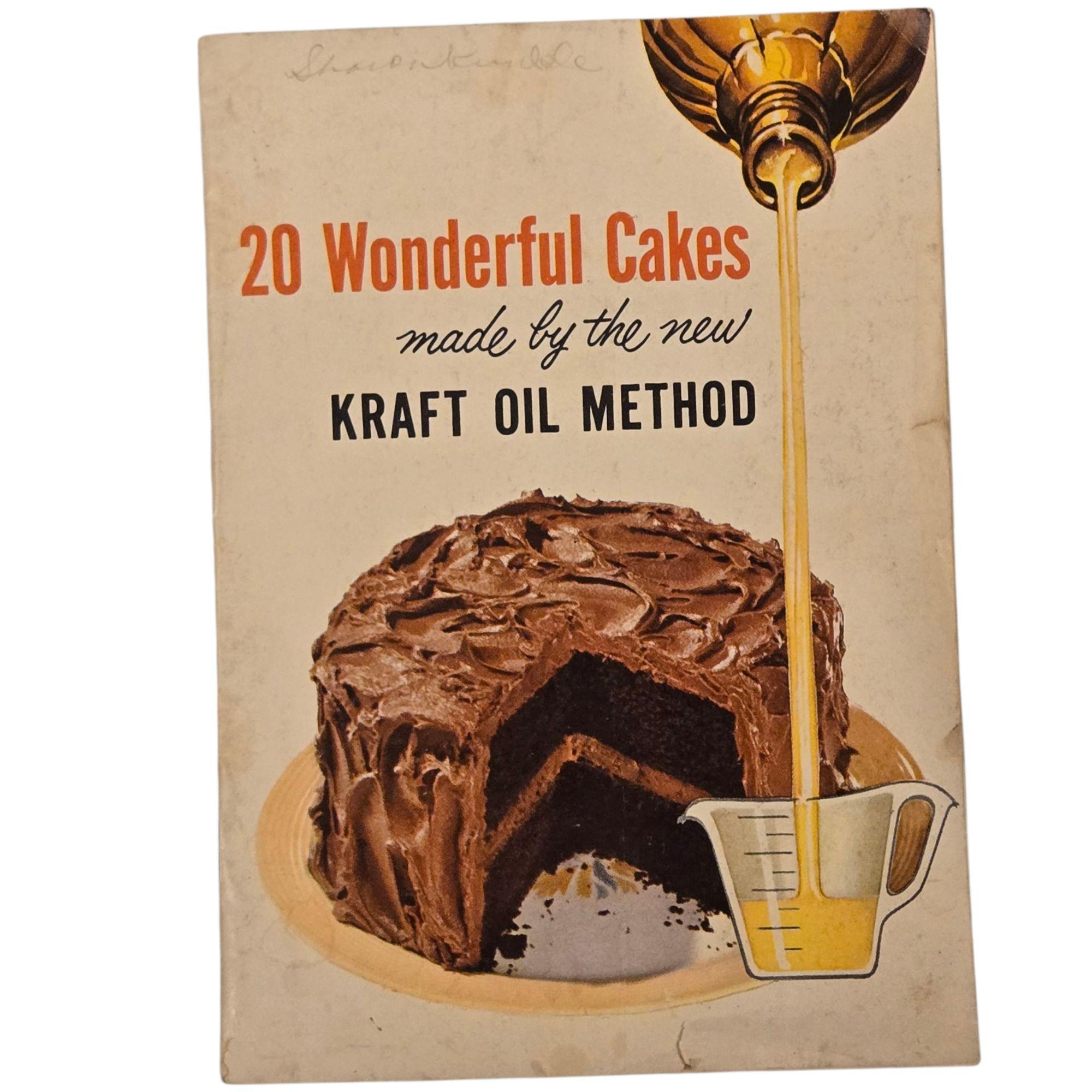 Vintage 1955 Kraft Oil Method Recipe Booklet 20 Wonderful Cakes Chocolate