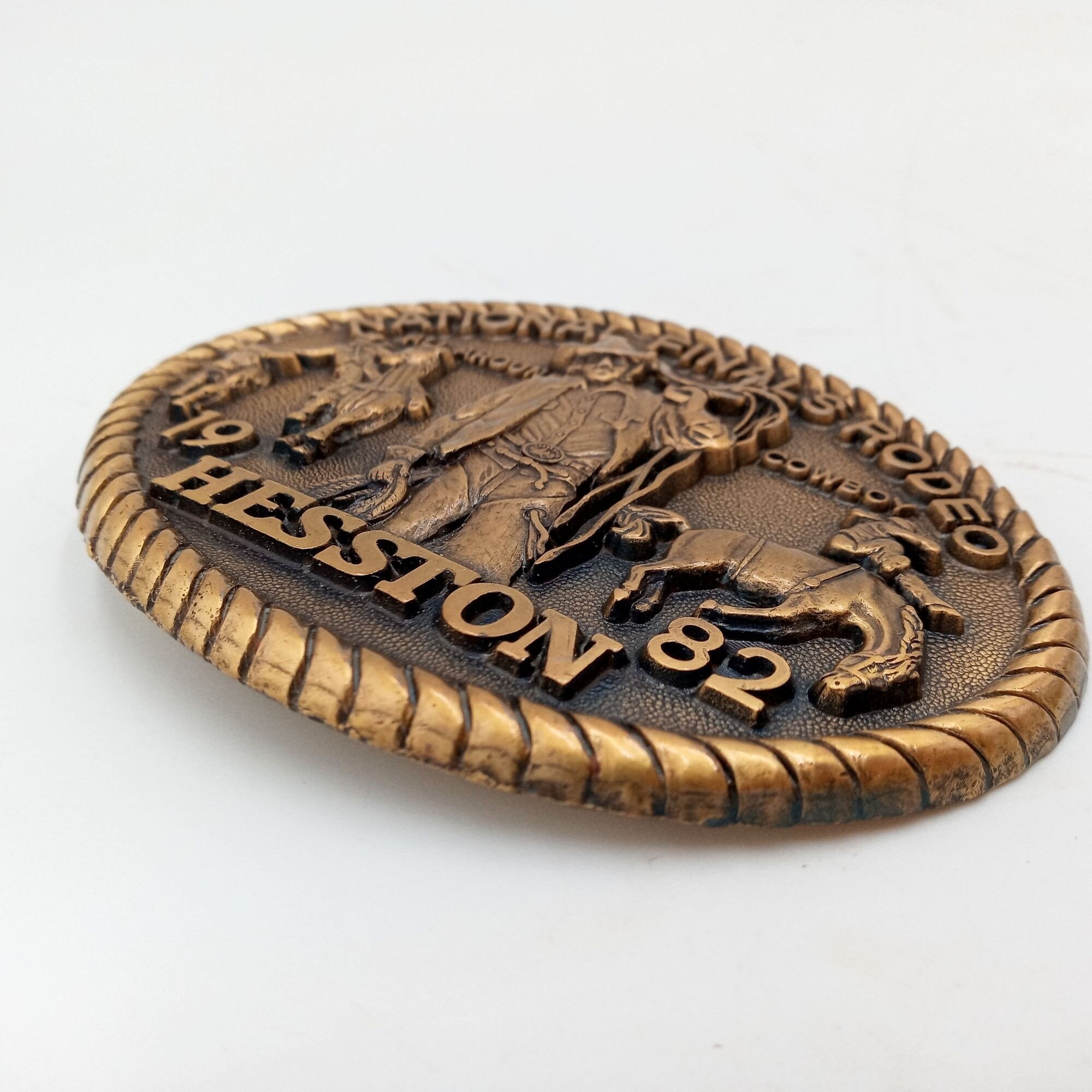 Boucle De Ceinture Western Cowboy - Rodeo Bar MRCA Senior Finals 1982, Vintage