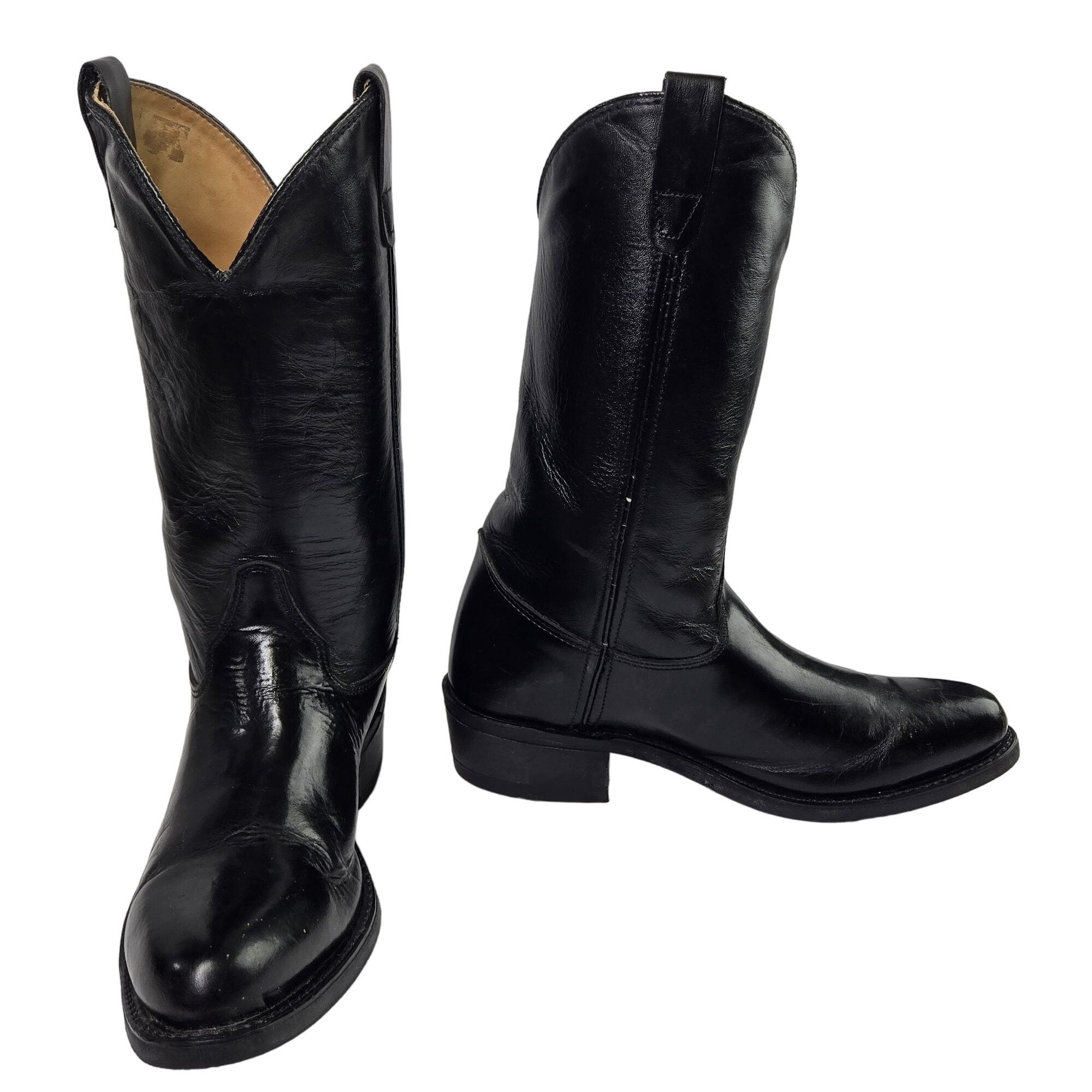Vintage Double H Cowboy Boots Western Rockabilly Mens 10.5 B
