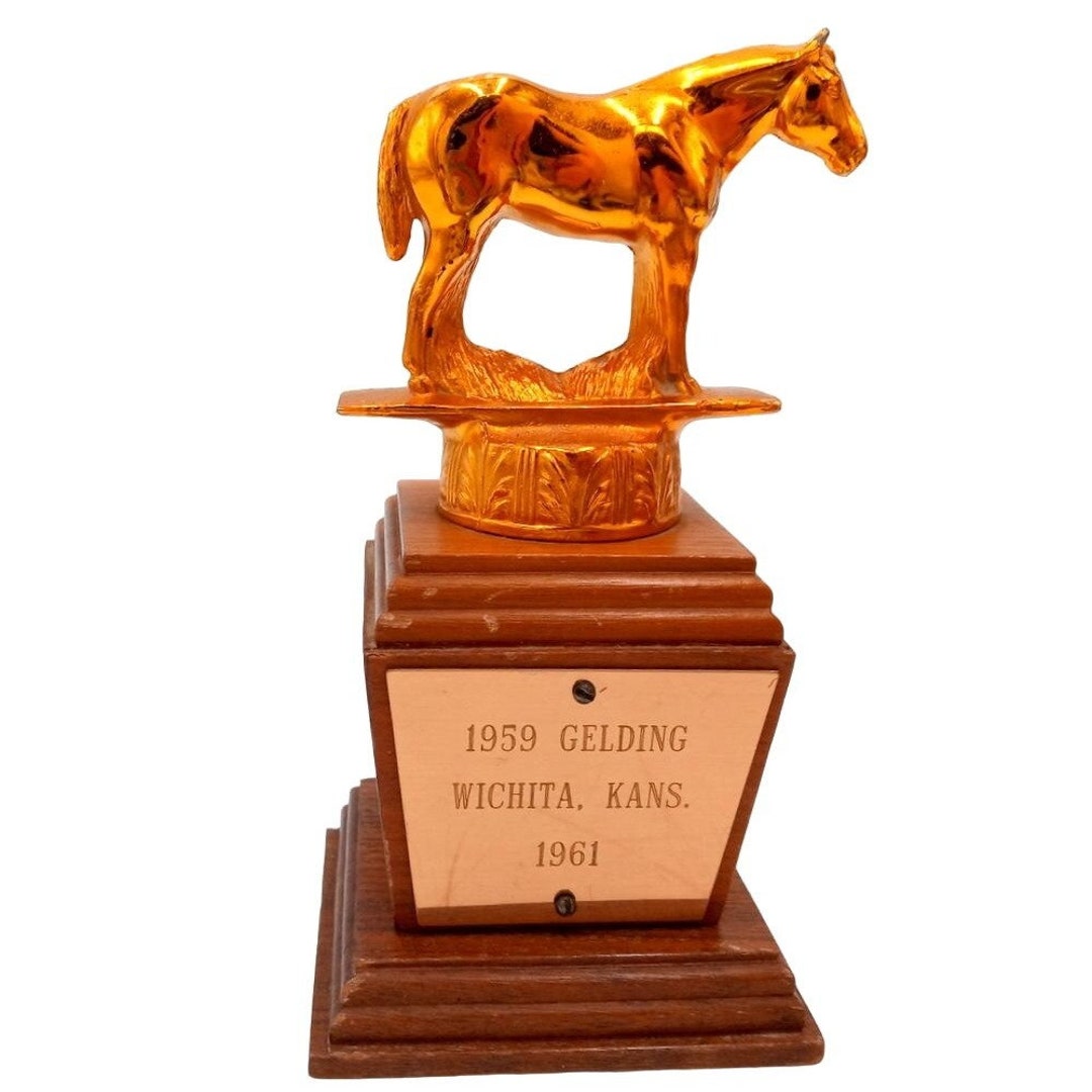 1961 Horse Show Trophy Wichita Kansas 1959 Gelding Vintage Collectible