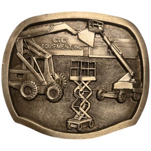 C and C Equipment Belt Buckle Scissor Lift Construction Worker Operator