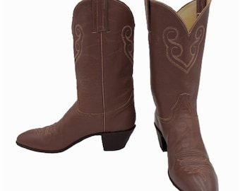 Hondo Womens Cowboy Boots Vintage 7 A Narrow Width Western Country Cowgirls