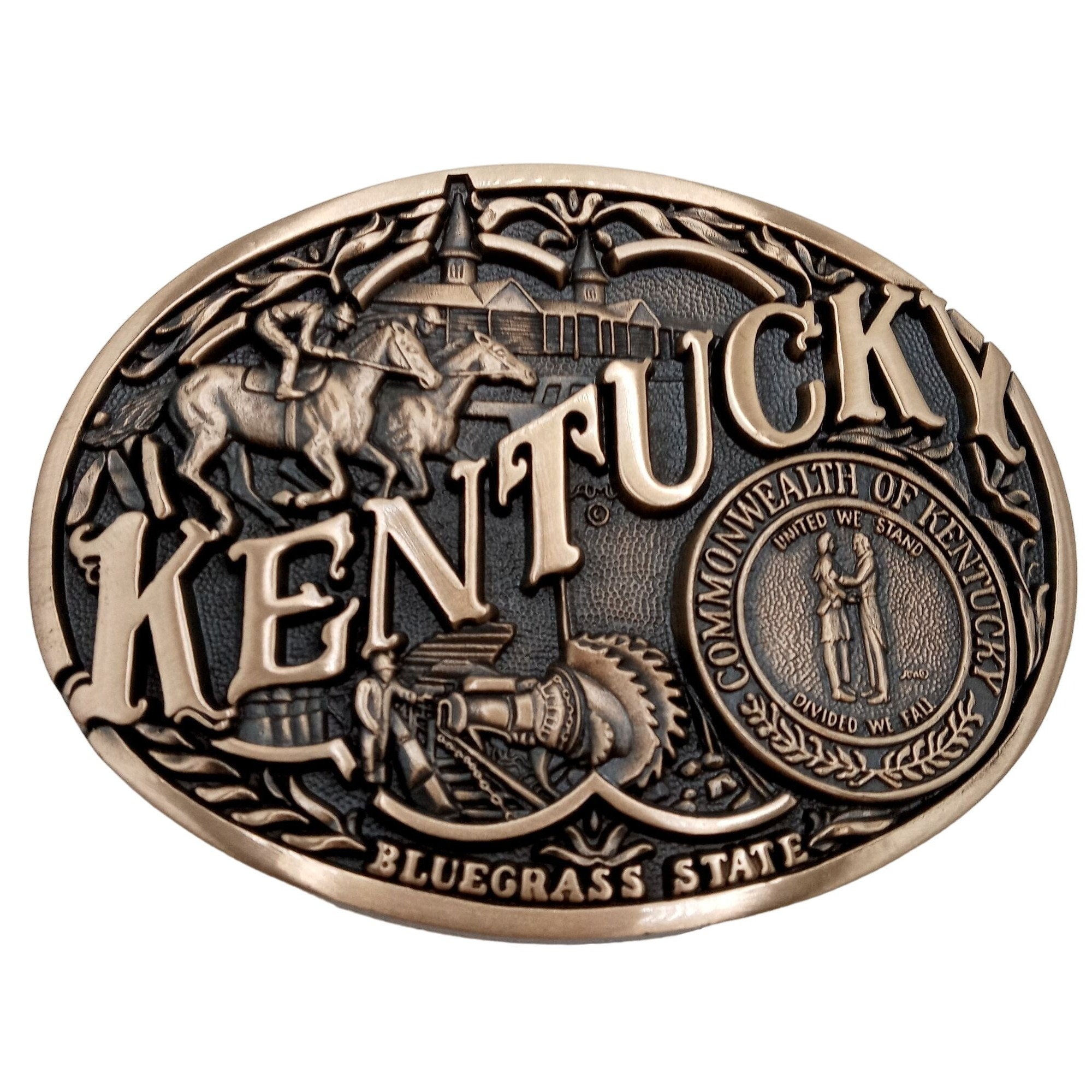 Kentucky Belt Buckle Vintage Bluegrass State Cowboy Country Western Wear 