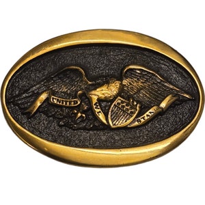 1970s American Eagle Belt Buckle Country Western Wear Cowboy Collectible