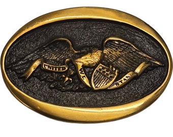 1970s American Eagle Belt Buckle Country Western Wear Cowboy Collectible