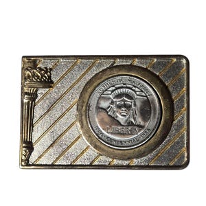 Statue Of Liberty Centennial Belt Buckle Made In USA 1986 Patriotic Patriot