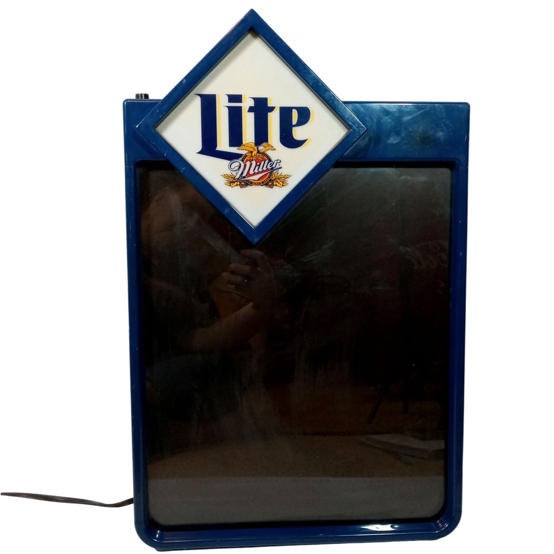 Miller Lite Light up Sign Menu Dry Erase Message Board Vintage Etsy