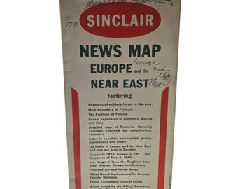 Mappa delle posizioni militari e dei confini dell'Europa e del Vicino Oriente di Sinclair News, così come sono