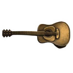 Akustische Gitarre Gürtelschnalle Vintage 1979 Musik Musiker Western Rockabilly Cowboy
